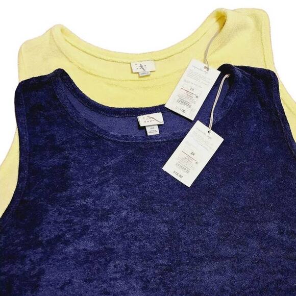 Bundle of 2 A New Day Terry Tank Tops Plus 2X NEW - Picture 6 of 8
